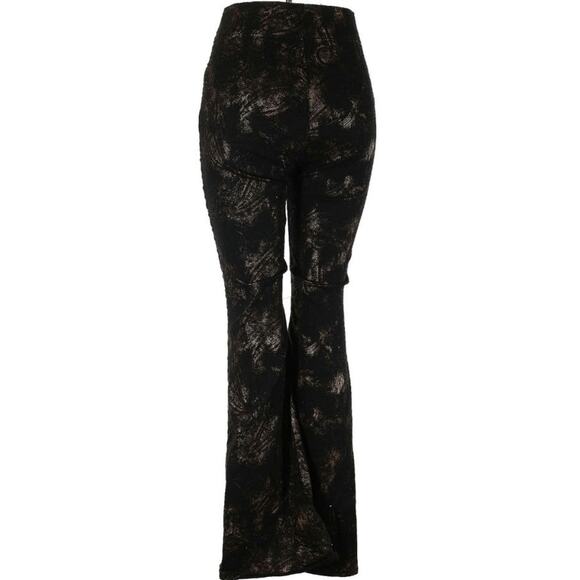 Free People Metallic Jade Flares - Picture 3 of 6